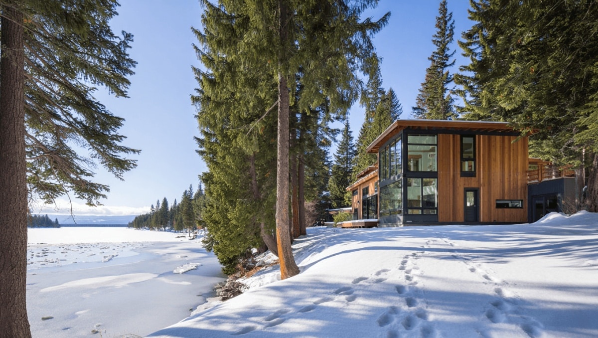 Maison en bois : une architecture naturelle et raffinée au bord d’un lac