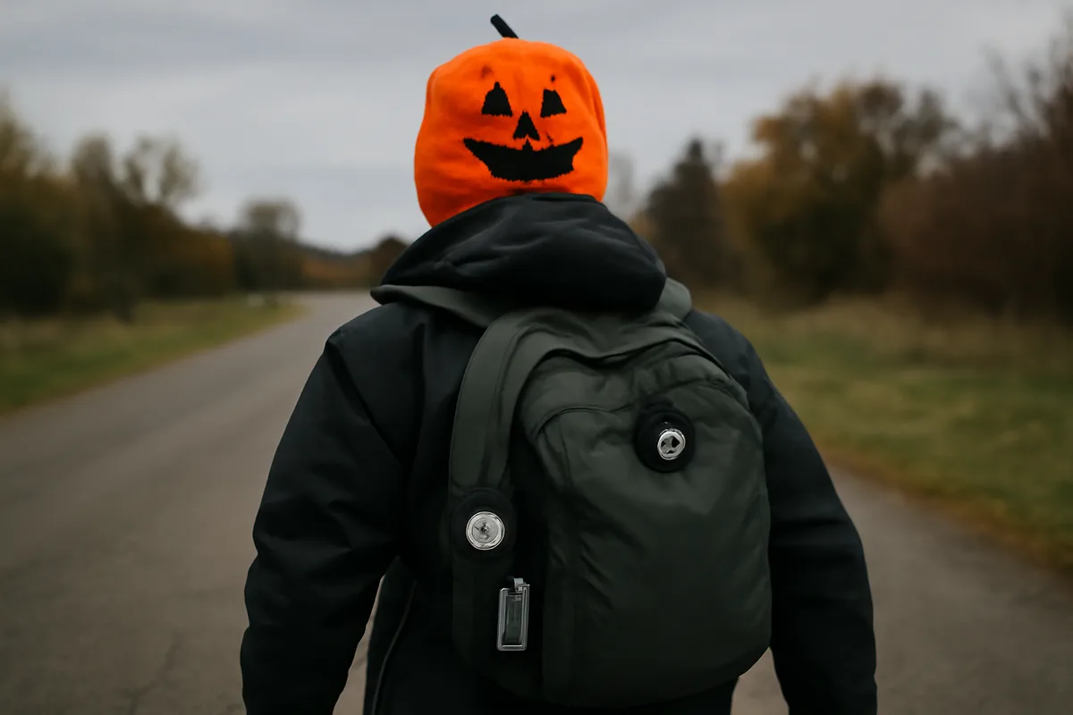 Que mettre dans votre sac pour un road trip d'Halloween r&eacute;ussi &mdash; Au-del&agrave; des costumes et du maquillage, privil&eacute;giez des &eacute;l&eacute;ments pratiques et s&eacute;curisants. Voici l&rsquo;essentiel : V&ecirc;tements chauds et imperm&eacute;ables, chaussures ferm&eacute;es antid&eacute;rapantes. Lampe frontale avec piles de rechange et