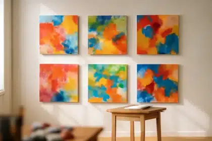 Dix idées pour intégrer la peinture contemporaine colorée chez soi